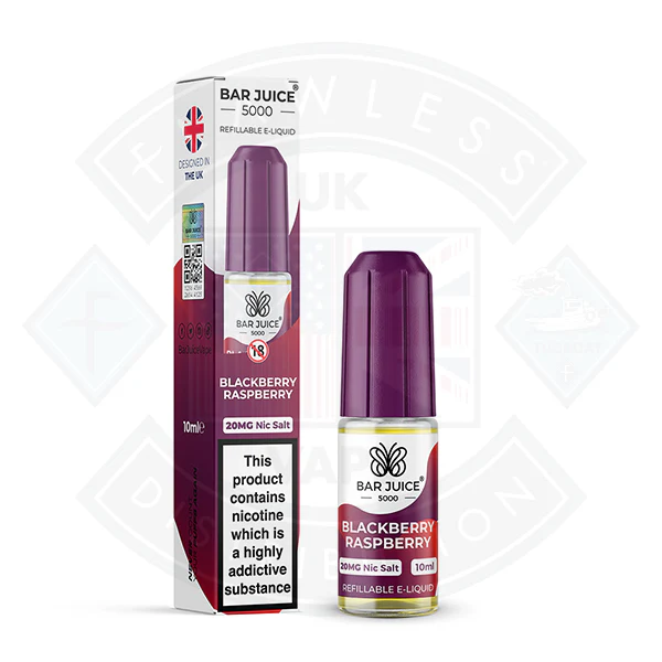 Bar Juice 5000 Nic Salt Blackberry Raspberry 10ml - Image 4