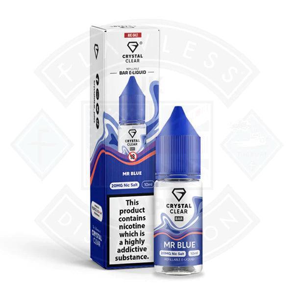 Crystal Clear Bar Nic Salts 10ml - Mr Blue