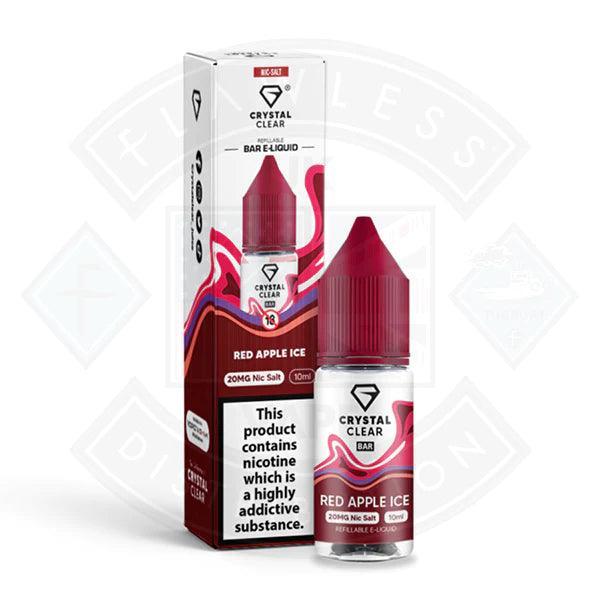 Crystal Clear Bar Nic Salts 10ml - Red Apple Ice
