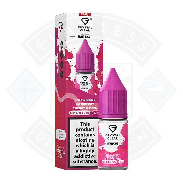 Crystal Clear Bar Nic Salts 10ml - Strawberry Raspberry Cherry Fusion