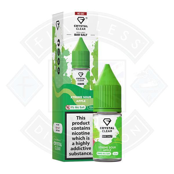 Crystal Clear Bar Nic Salts 10ml - Xtreme Sour Apple