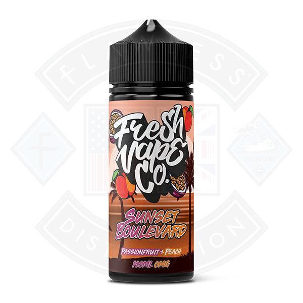 Fresh Vape Co. Sunset Boulevard Passionfruit & Peach 0mg 100ml Shortfill