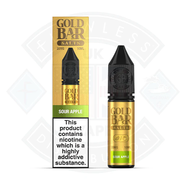 Gold Bar Sour Apple Nic Salt 10ml - Image 2