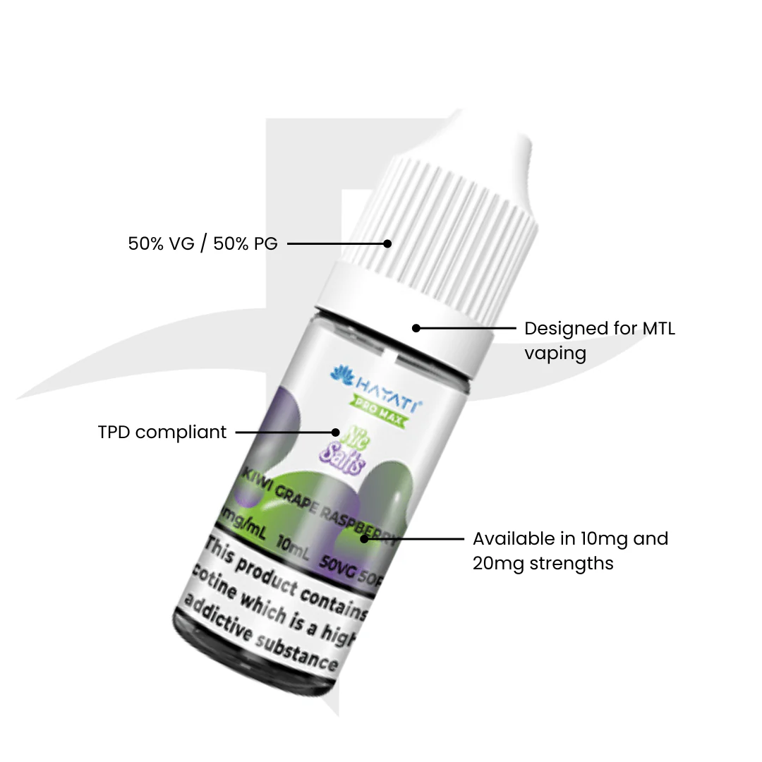 Hayati Pro Max Kiwi Grape Raspberry Nic Salt 10ml - Image 2