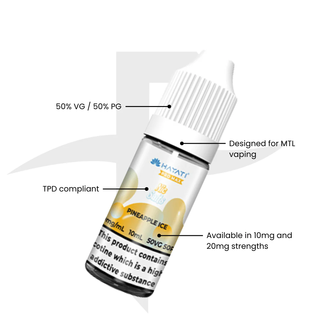 Hayati Pro Max Pineapple Ice Nic Salt 10ml - Image 2