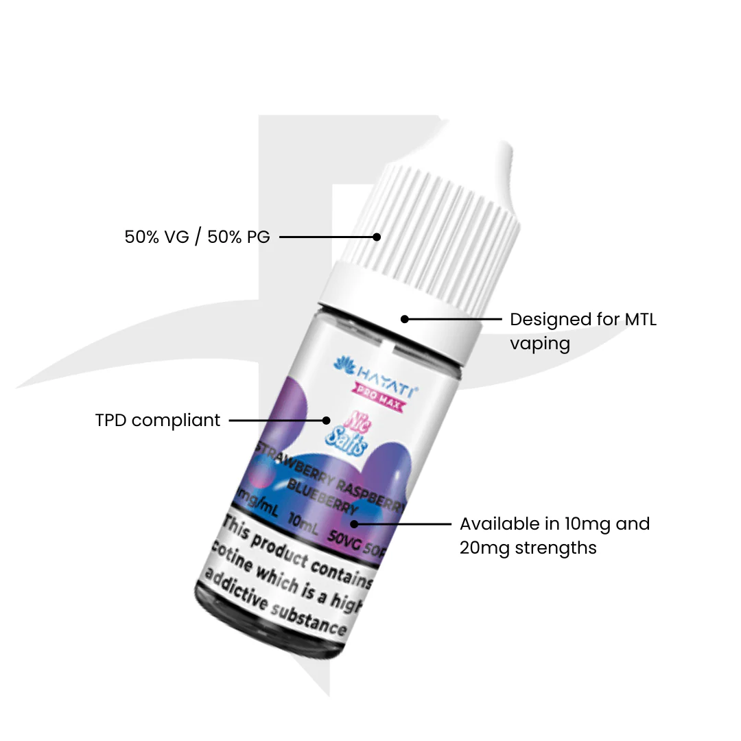 Hayati Pro Max Strawberry Raspberry Blueberry Nic Salt 10ml - Image 2