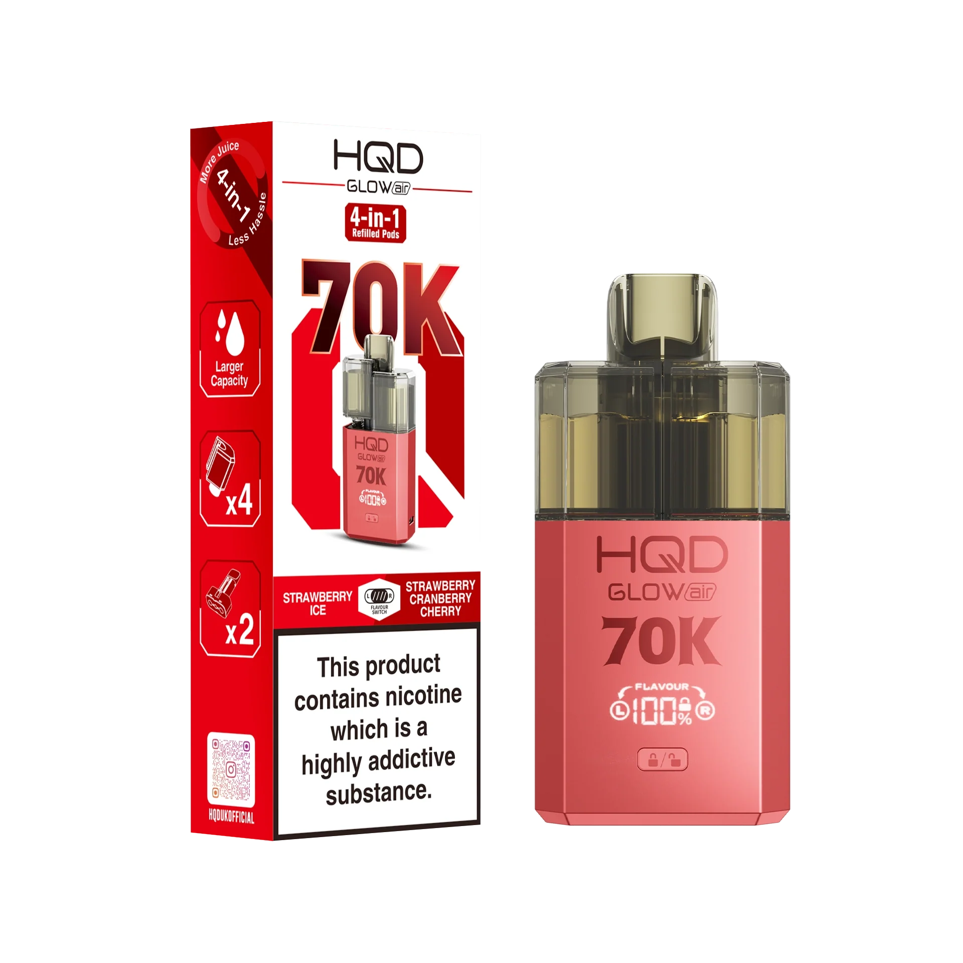 HQD Glow Air 70K Prefilled Pod Kit - Image 14