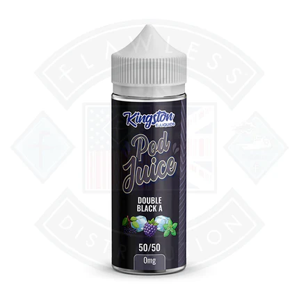 Kingston Double Black A Pod Juice 50/50 0mg 100ml Shortfill