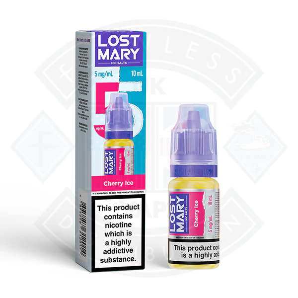 LOST MARY Cherry Ice Nic Salts E-Liquid 10ml - Image 3
