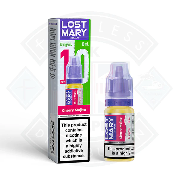 LOST MARY Cherry Mojito Nic Salts E-Liquid 10ml - Image 2