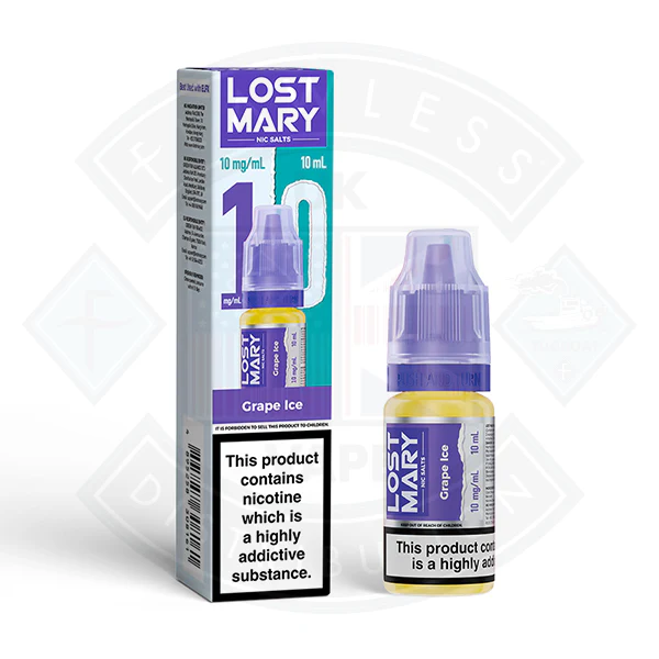 LOST MARY Grape Ice Nic Salts E-Liquid 10ml - Image 2