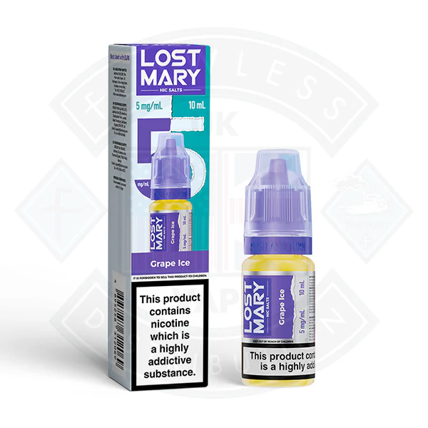 LOST MARY Grape Ice Nic Salts E-Liquid 10ml - Image 3