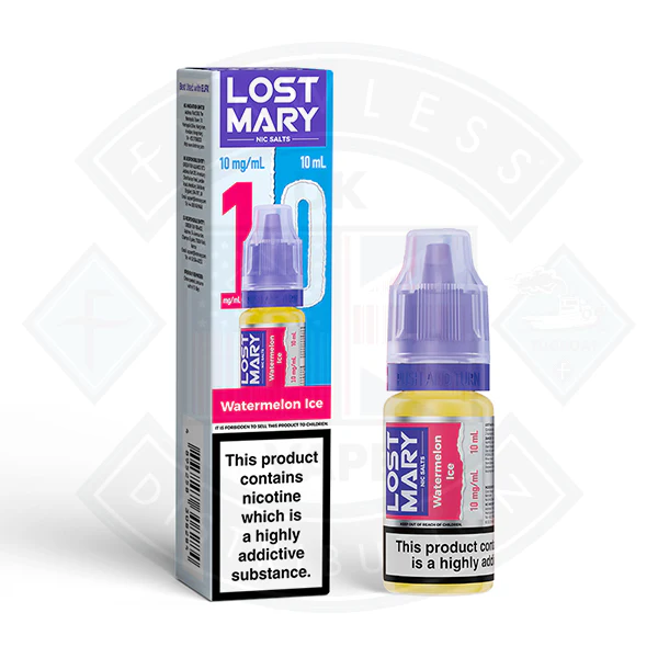 LOST MARY Watermelon Ice Nic Salts E-Liquid 10ml - Image 2