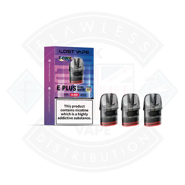 Lost Vape E Plus DUAL MESH Cartridge 3pcs/pack - Image 2