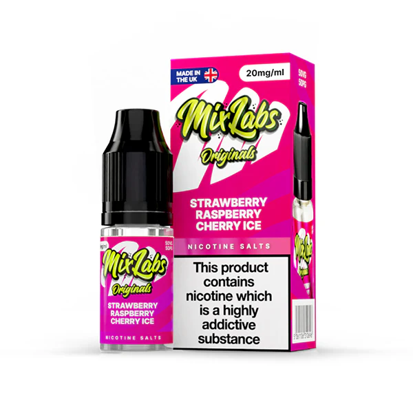Mix Labs Salts 10ml Strawberry Raspberry Cherry Ice - Image 2