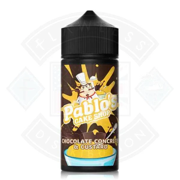 Pablo's Cake Shop - Chocolate Concrete and Custard 100ml Shortfill