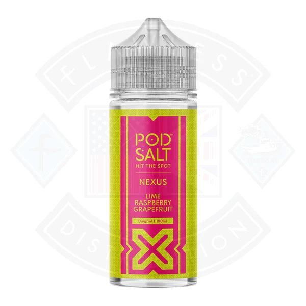 Pod Salt Nexus Lime Raspberry Grapefruit 0mg 100ml E-liquid