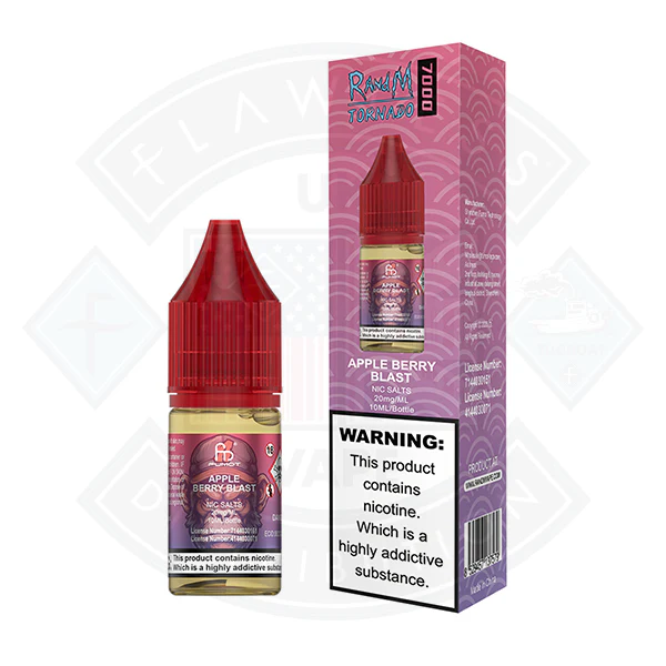 RandM 7000 Nic Salt 10ml - Apple Berry Blast - Image 2