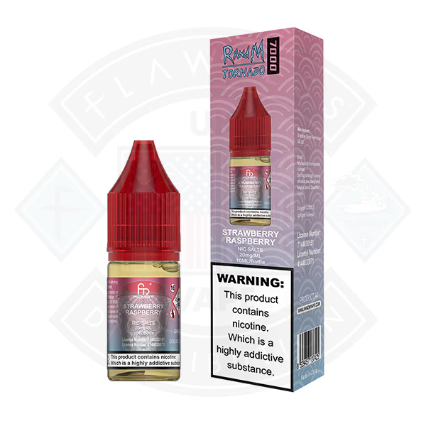RandM 7000 Nic Salt 10ml - Strawberry Raspberry - Image 2