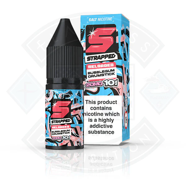 Strapped Reloaded Nic Salt 10ml Bubblegum Drumstick - Image 2