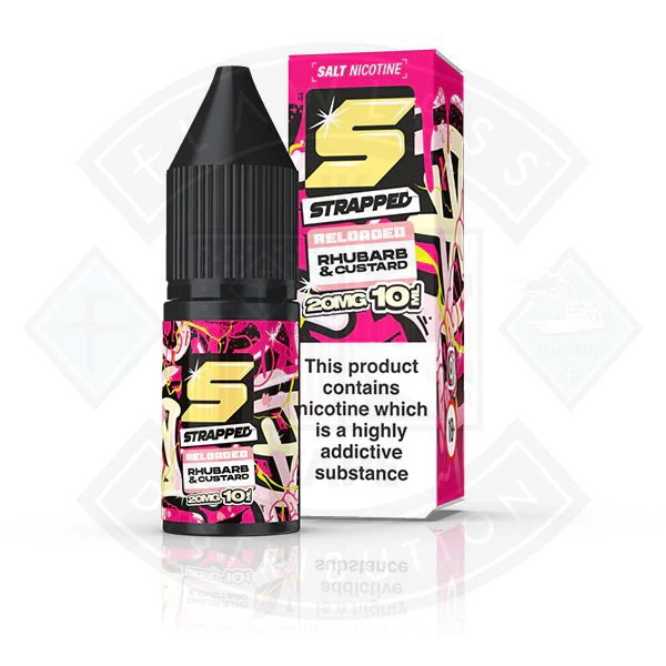 Strapped Reloaded Nic Salt 10ml Rhubarb & Custard - Image 2