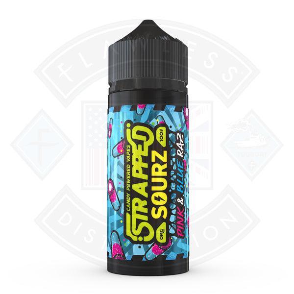 Strapped Sourz- Pink & Blue Razz 0mg 100ml Shortfill