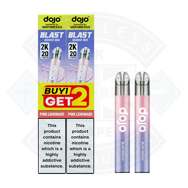 Vaporesso DOJO BLAST 2000 GO TRANSPARENT KIT Bundle (20mg) - Image 9