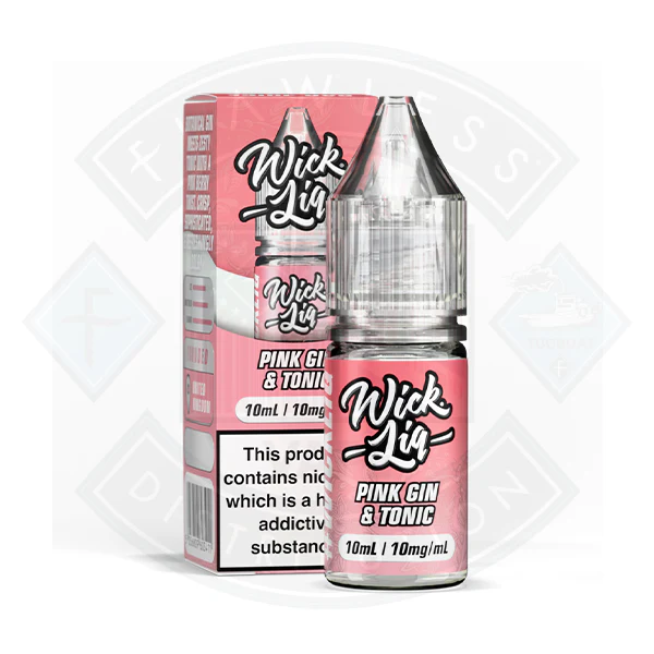 Wick Liquor Pink Gin & Tonic Nic Salt E-Liquid 10ml - Image 2