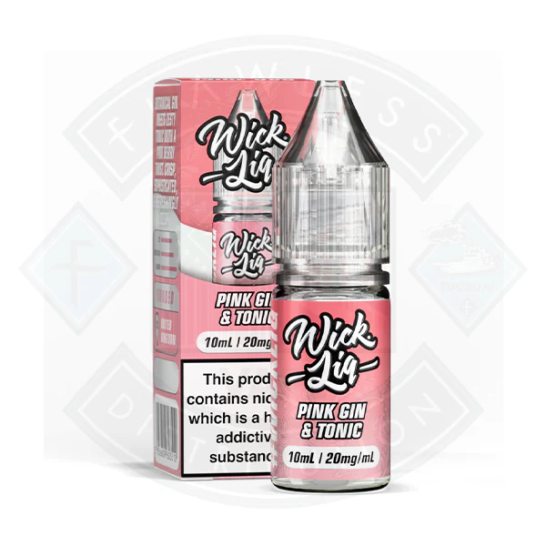 Wick Liquor Pink Gin & Tonic Nic Salt E-Liquid 10ml - Image 3
