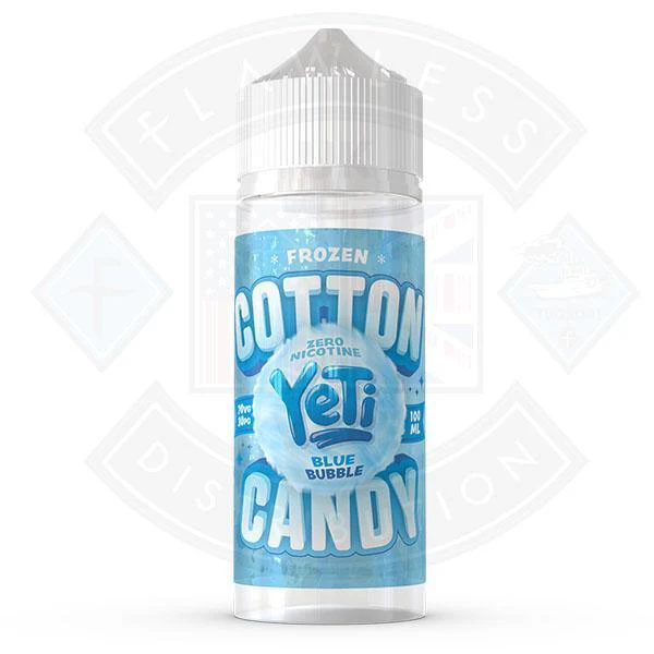 Yeti Cotton Candy Frozen Blue Bubble 0mg 100ml Shortfill