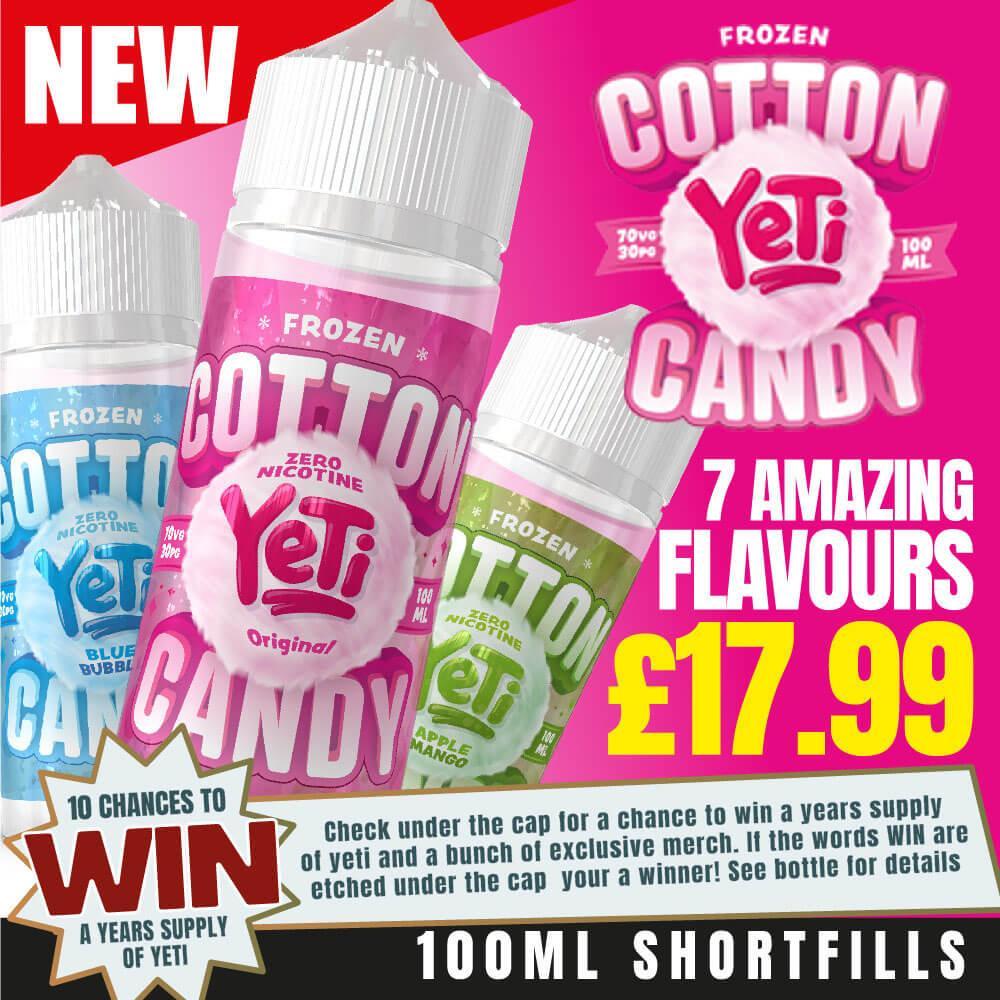 Yeti Cotton Candy Frozen Rainbow 0mg 100ml Shortfill - Image 2